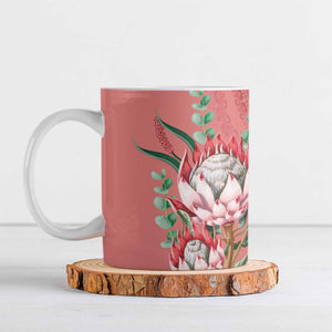 Africa King Proteas Dashiki Motif Ceramic Mug Peach Style