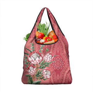 Afro King Proteas Dashiki Motif Grocery Bag Peach Style