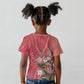 Afro King Proteas Dashiki Motif Kid T shirt Peach Style