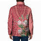 Africa King Proteas Dashiki Motif Padded Jacket Peach Style