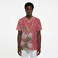 Africa King Proteas Dashiki Motif Scrub Top Peach Style
