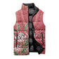 Africa King Proteas Dashiki Motif Sleeveless Puffer Jacket Peach Style