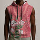 Afro King Proteas Dashiki Motif Sleeveless Zip Hoodie Peach Style - African Pride