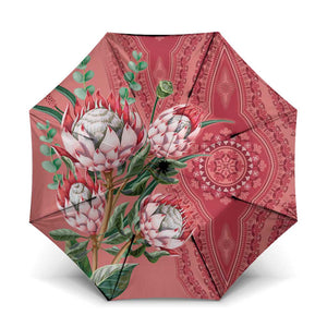 Africa King Proteas Dashiki Motif Umbrella Peach Style