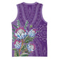 Afro King Proteas Dashiki Motif Basketball Jersey Violet Style - African Pride