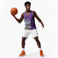 Afro King Proteas Dashiki Motif Basketball Jersey Violet Style - African Pride