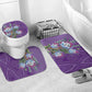 Africa King Proteas Dashiki Motif Bathroom Set Violet Style