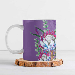 Africa King Proteas Dashiki Motif Ceramic Mug Violet Style