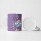 Africa King Proteas Dashiki Motif Ceramic Mug Violet Style