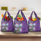 Afro King Proteas Dashiki Motif Grocery Bag Violet Style