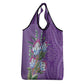 Afro King Proteas Dashiki Motif Grocery Bag Violet Style
