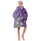 Afro King Proteas Dashiki Motif KId Wearable Blanket Hoodie Violet Style