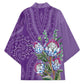 Africa King Proteas Dashiki Motif Kimono Violet Style