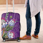 Afro King Proteas Dashiki Motif Luggage Cover Violet Style