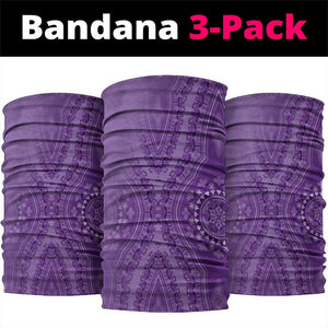 Afro King Proteas Dashiki Motif Neck Gaiter Violet Style - African Pride