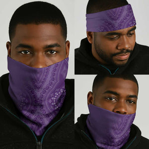 Afro King Proteas Dashiki Motif Neck Gaiter Violet Style - African Pride