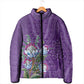 Africa King Proteas Dashiki Motif Padded Jacket Violet Style