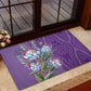 Afro King Proteas Dashiki Motif Rubber Doormat Violet Style