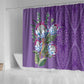 Afro King Proteas Dashiki Motif Shower Curtain Violet Style