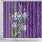 Afro King Proteas Dashiki Motif Shower Curtain Violet Style