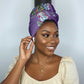 Africa King Proteas Dashiki Motif Simple Headwrap Violet Style