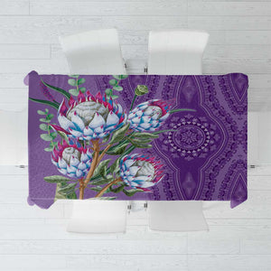 Afro King Proteas Dashiki Motif Tablecloth Violet Style