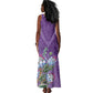 Afro King Proteas Dashiki Motif Tank Maxi Dress Violet Style