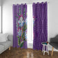 Afro King Proteas Dashiki Motif Window Curtain Violet Style