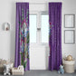 Afro King Proteas Dashiki Motif Window Curtain Violet Style
