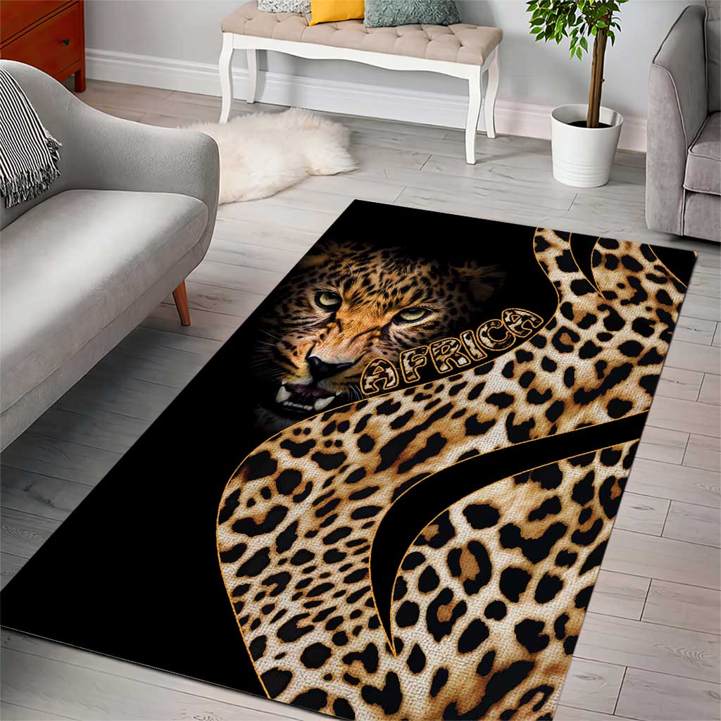 Afro Leopard Skin Pattern Area Rug Version 01