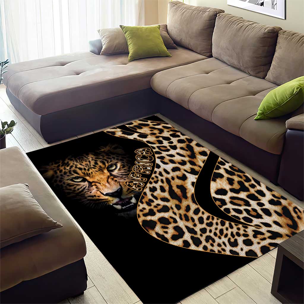 Afro Leopard Skin Pattern Area Rug Version 01