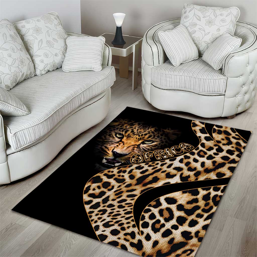 Afro Leopard Skin Pattern Area Rug Version 01