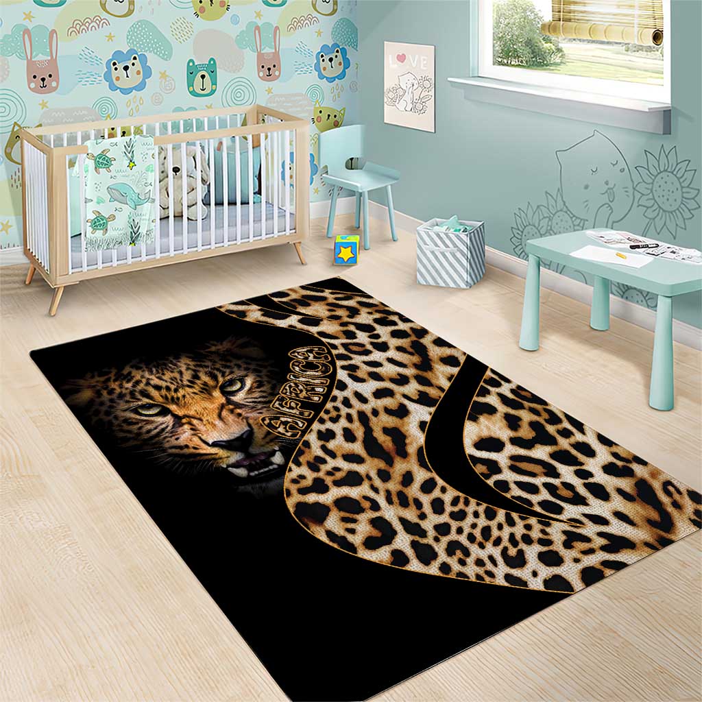 Afro Leopard Skin Pattern Area Rug Version 01