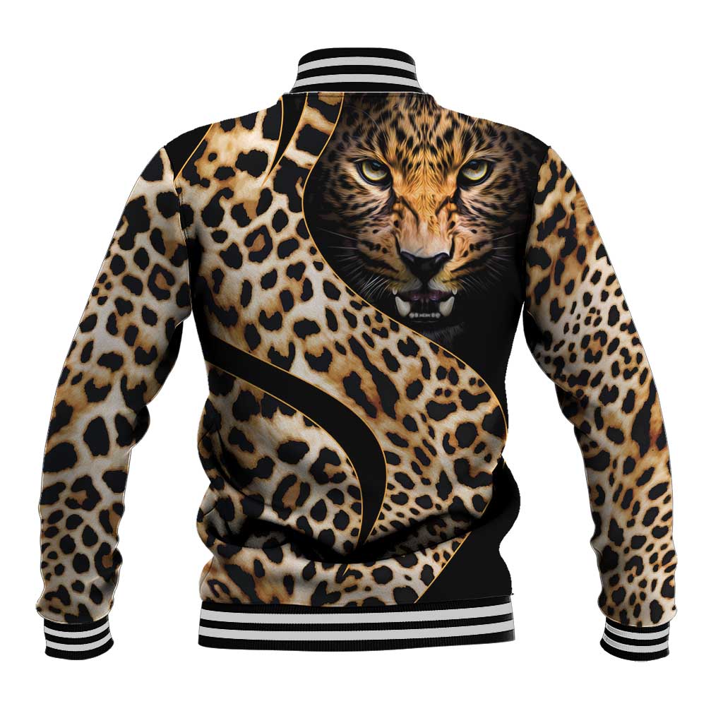 Afro Leopard Skin Pattern Baseball Jacket Version 01 LT9
