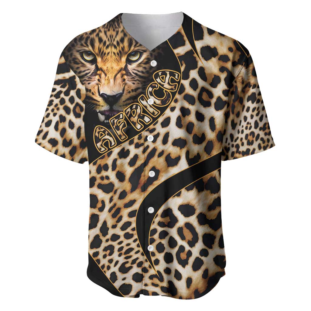 Afro Leopard Skin Pattern Baseball Jersey Version 01
