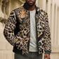 Africa Leopard Skin Pattern Bomber Puffer Jacket Version 01