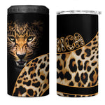 Afro Leopard Skin Pattern 4 in 1 Can Cooler Tumbler Version 01