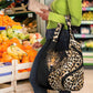 Afro Leopard Skin Pattern Grocery Bag Version 01