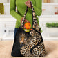 Afro Leopard Skin Pattern Grocery Bag Version 01