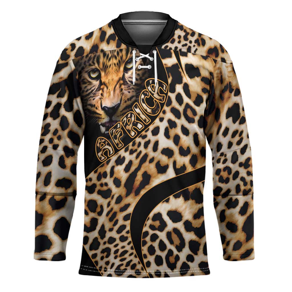 Africa Leopard Skin Pattern Hockey Jersey Version 01
