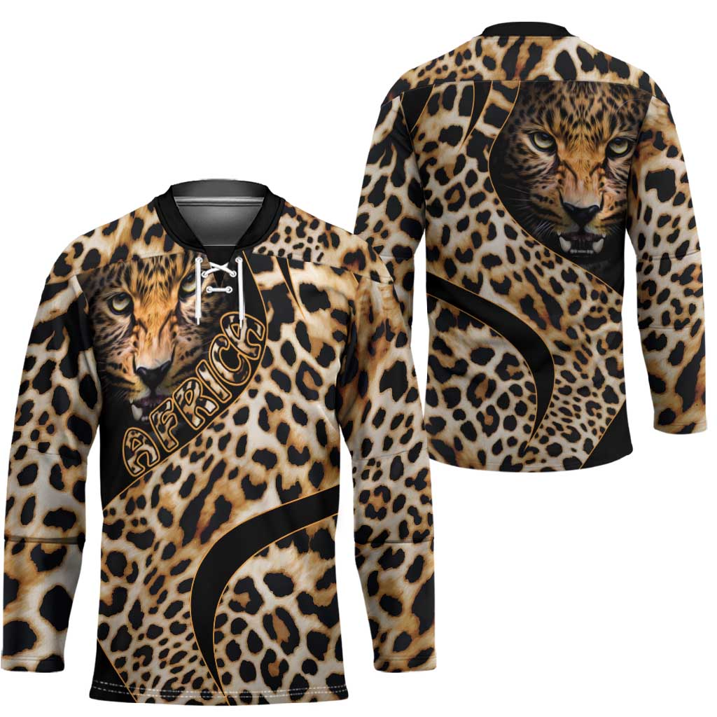 Africa Leopard Skin Pattern Hockey Jersey Version 01