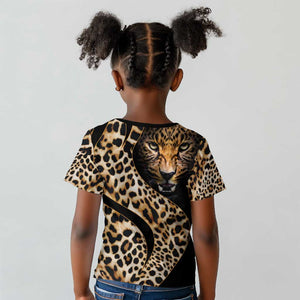 Afro Leopard Skin Pattern Kid T shirt Version 01