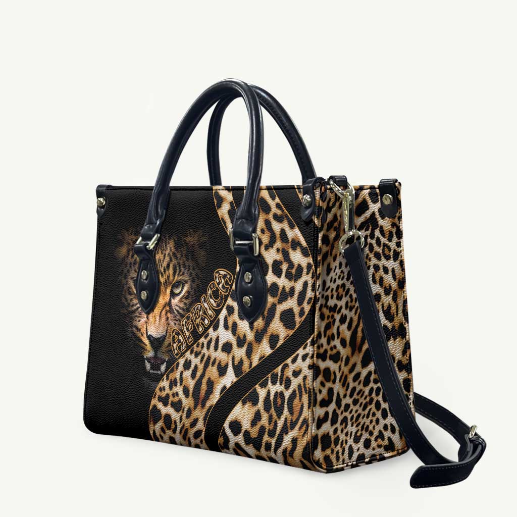 Africa Leopard Skin Pattern Leather Bag Version 01