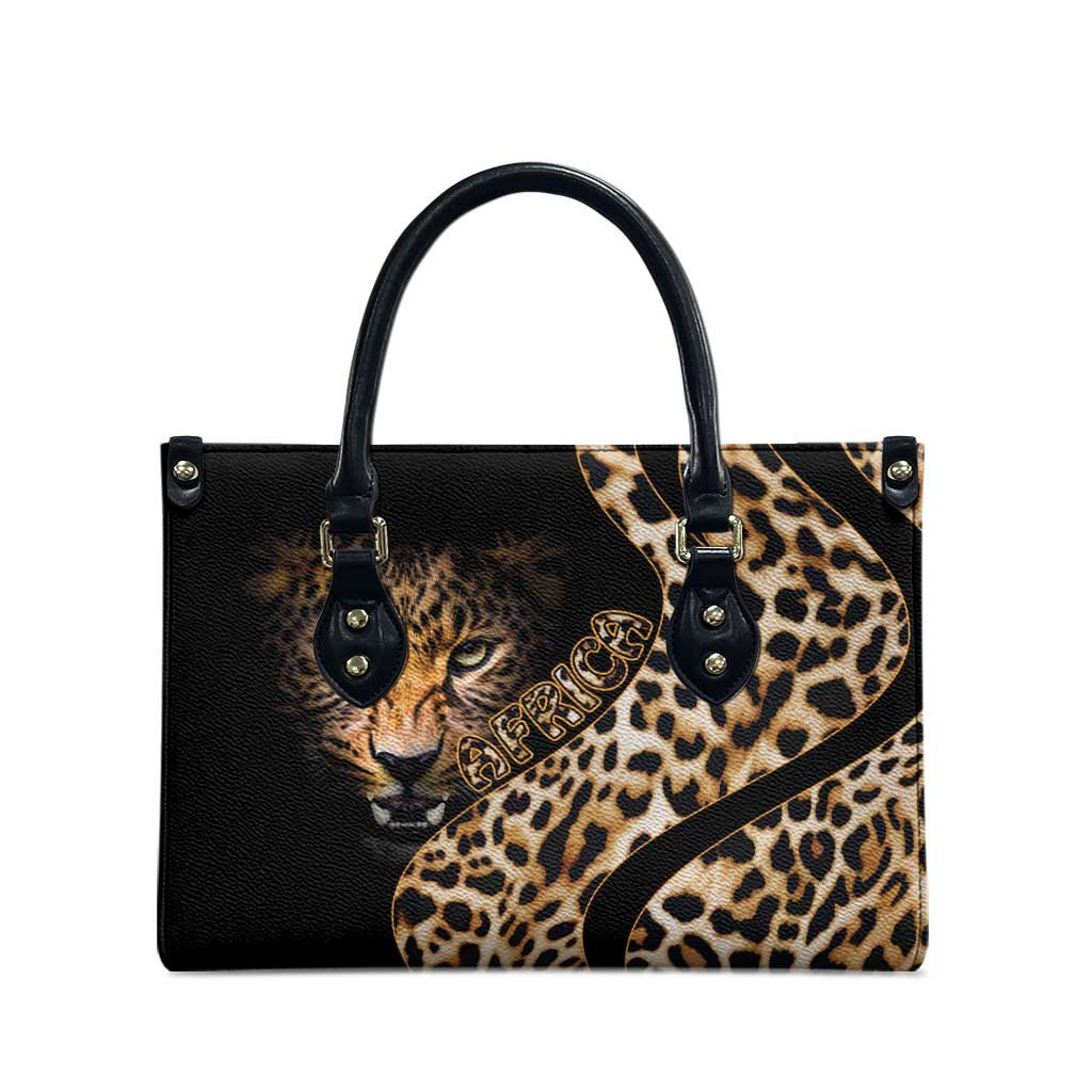 Africa Leopard Skin Pattern Leather Bag Version 01