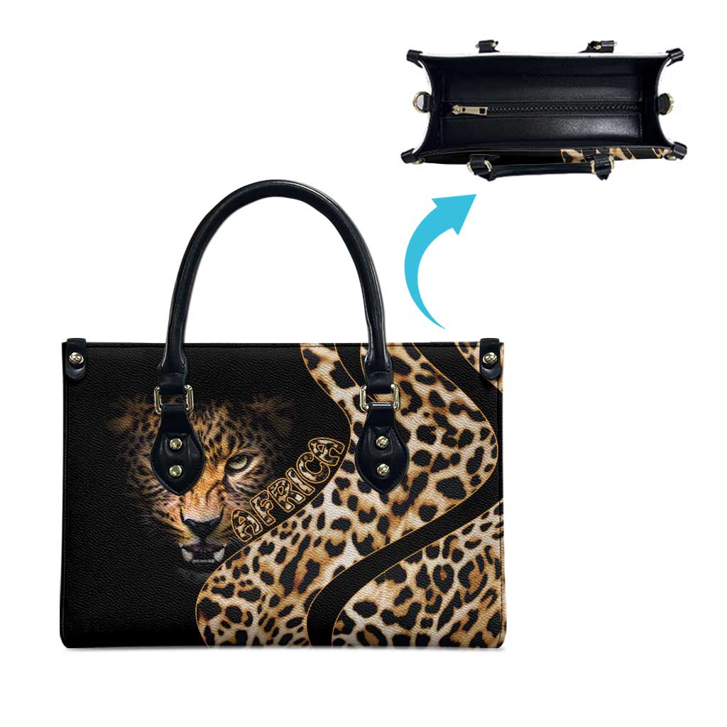 Africa Leopard Skin Pattern Leather Bag Version 01