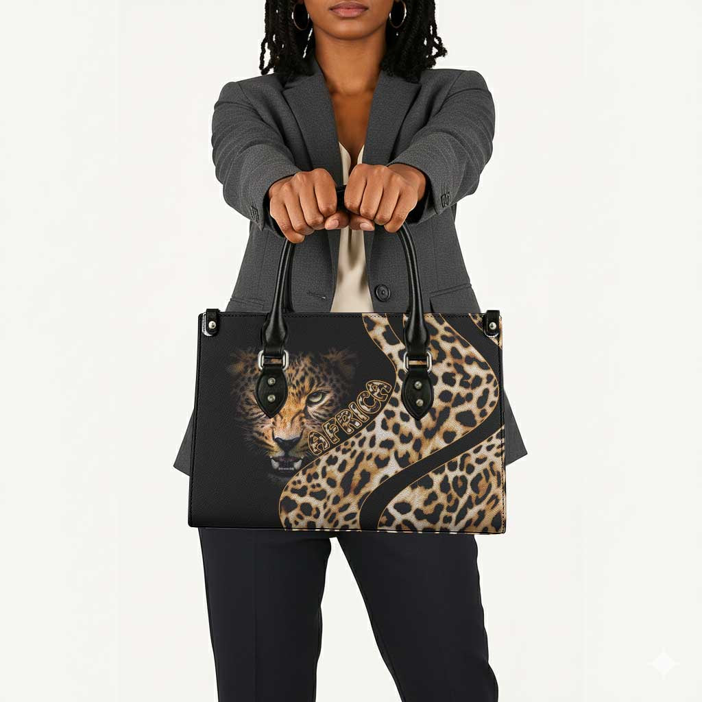 Africa Leopard Skin Pattern Leather Bag Version 01