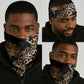 Afro Leopard Skin Pattern Neck Gaiter Version 01 LT9