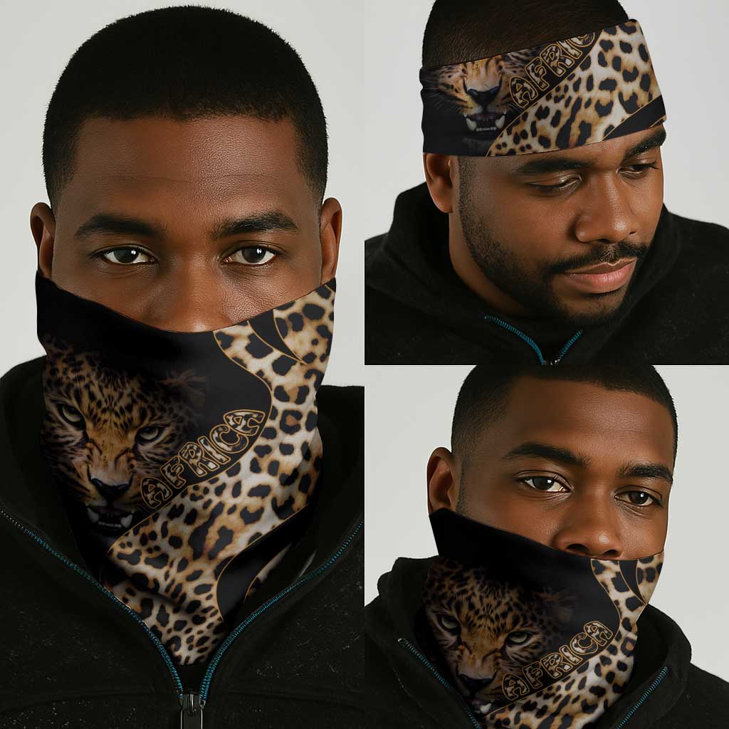 Afro Leopard Skin Pattern Neck Gaiter Version 01 LT9