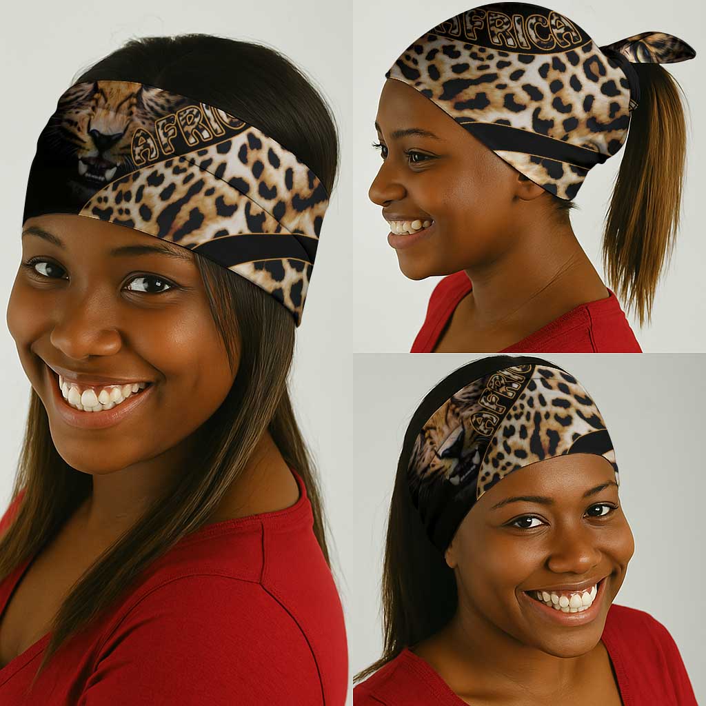Afro Leopard Skin Pattern Neck Gaiter Version 01 LT9