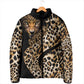 Africa Leopard Skin Pattern Padded Jacket Version 01